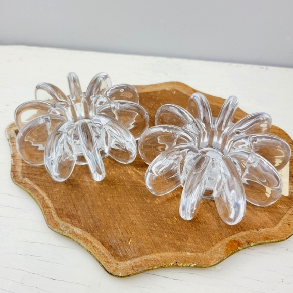 Shannon Crystal MCM Candle Stick Holders Designs of Ireland Tapered Sun Disc - Picture 11 of 11